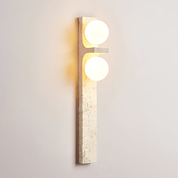 Asymmetrical Travertine Wall Sconce - Vakkerlight