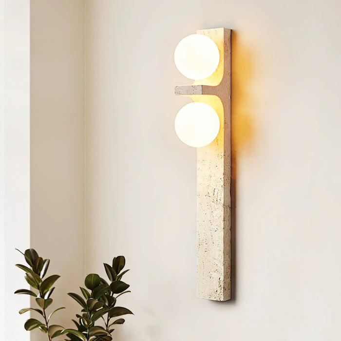 Asymmetrical Travertine Wall Sconce - Vakkerlight