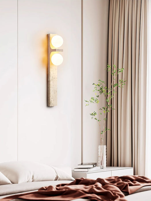 Asymmetrical Travertine Wall Sconce - Vakkerlight