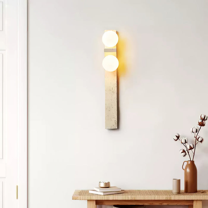 Asymmetrical Travertine Wall Sconce - Vakkerlight