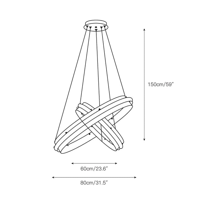 Aura Acrylic LED Chandelier-DWHOME