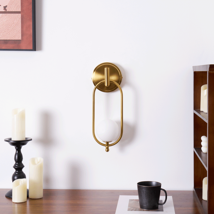 Aurea Brass Wall Light