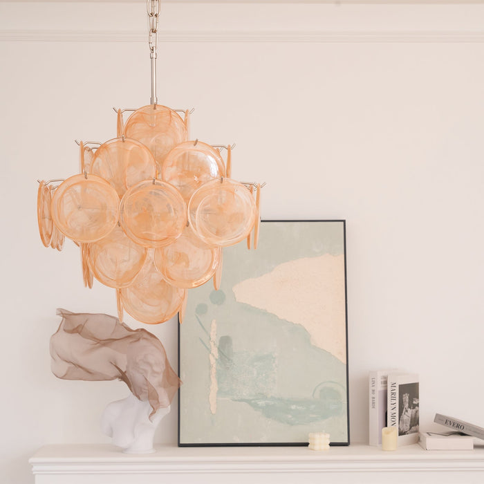 Aurelia Apricot Murano Glass Chandelier-DWHOME