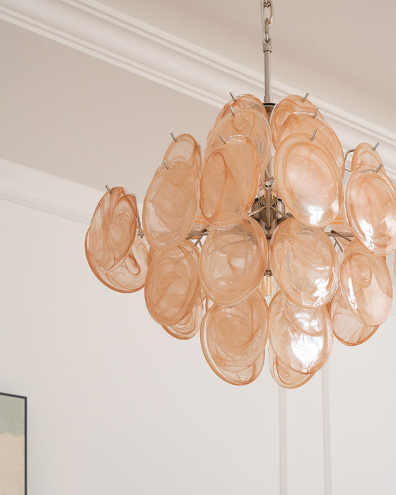 Aurelia Apricot Murano Glass Chandelier-DWHOME