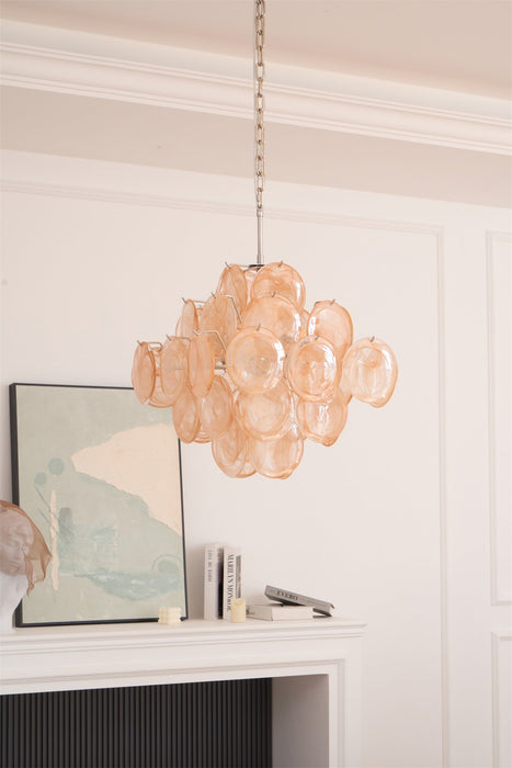 Aurelia Apricot Murano Glass Chandelier-DWHOME