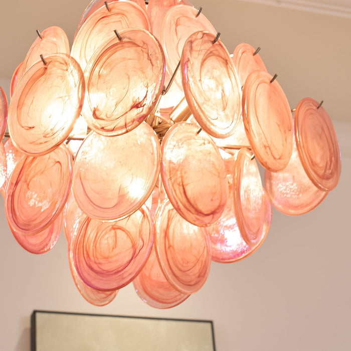 Aurelia Pink Murano Glass Chandelier-DWHOME