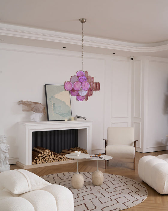 Aurelia Pink Murano Glass Chandelier-DWHOME