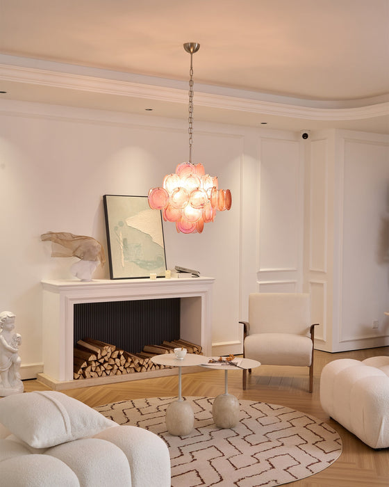 Aurelia Pink Murano Glass Chandelier-DWHOME
