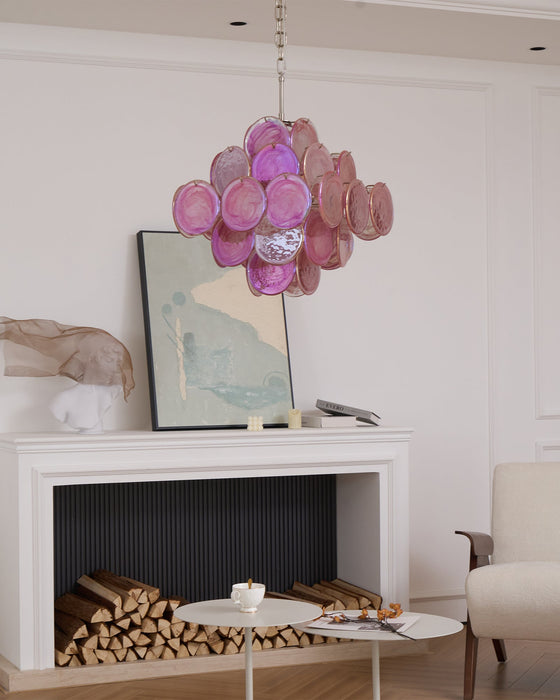 Aurelia Pink Murano Glass Chandelier-DWHOME