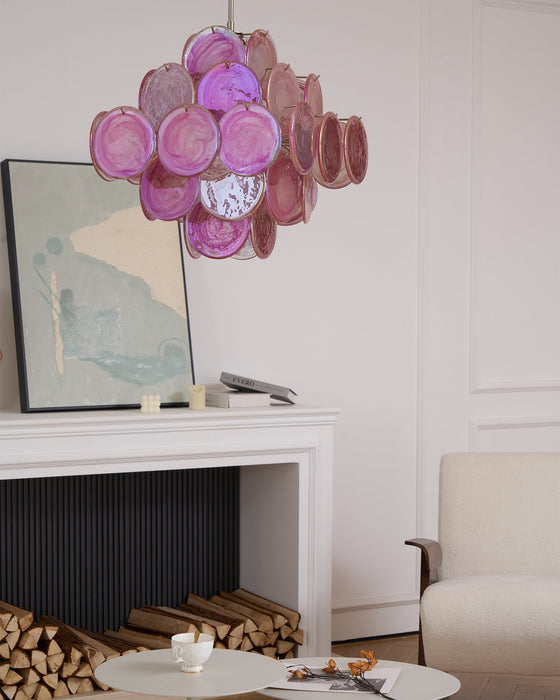 Aurelia Pink Murano Glass Chandelier-DWHOME
