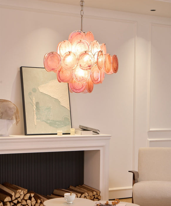 Aurelia Pink Murano Glass Chandelier-DWHOME