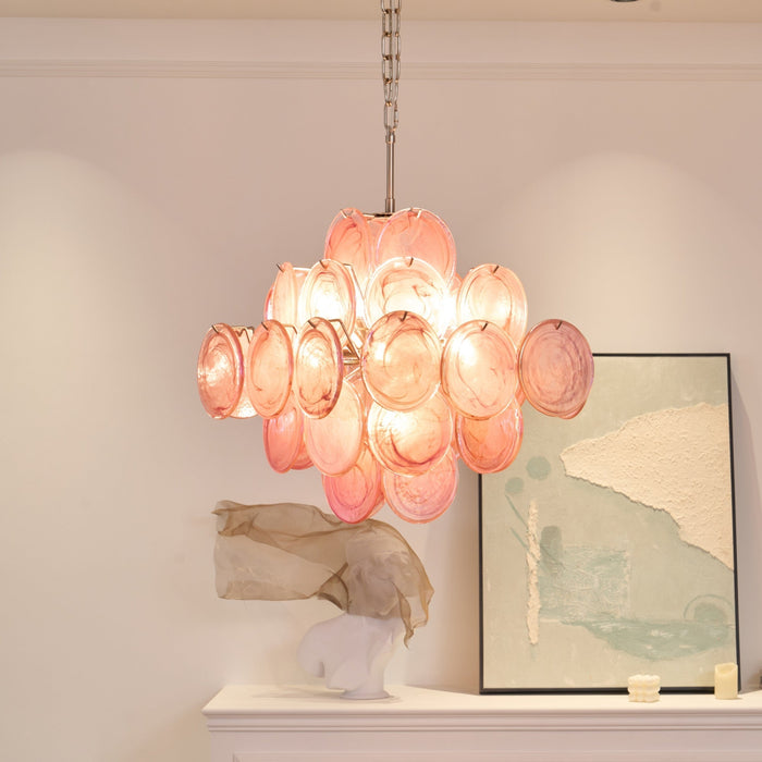 Aurelia Pink Murano Glass Chandelier-DWHOME