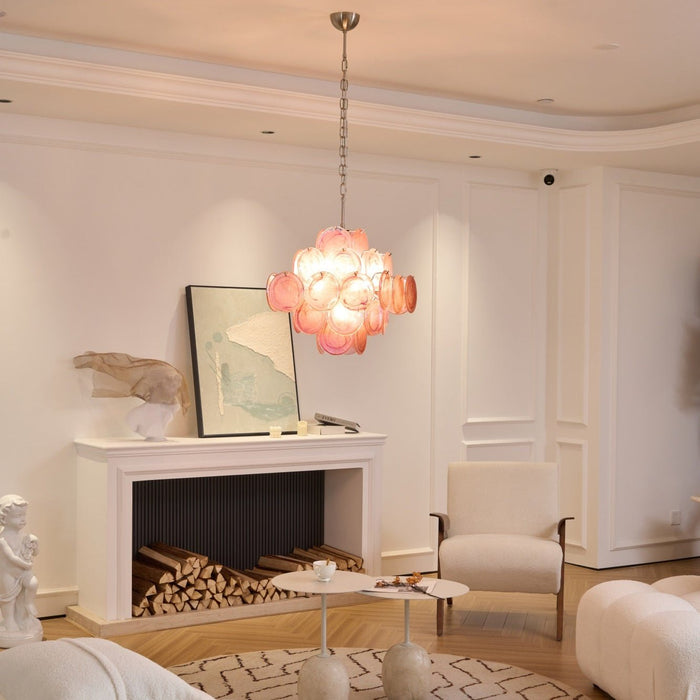 Aurelia Pink Murano Glass Chandelier-DWHOME