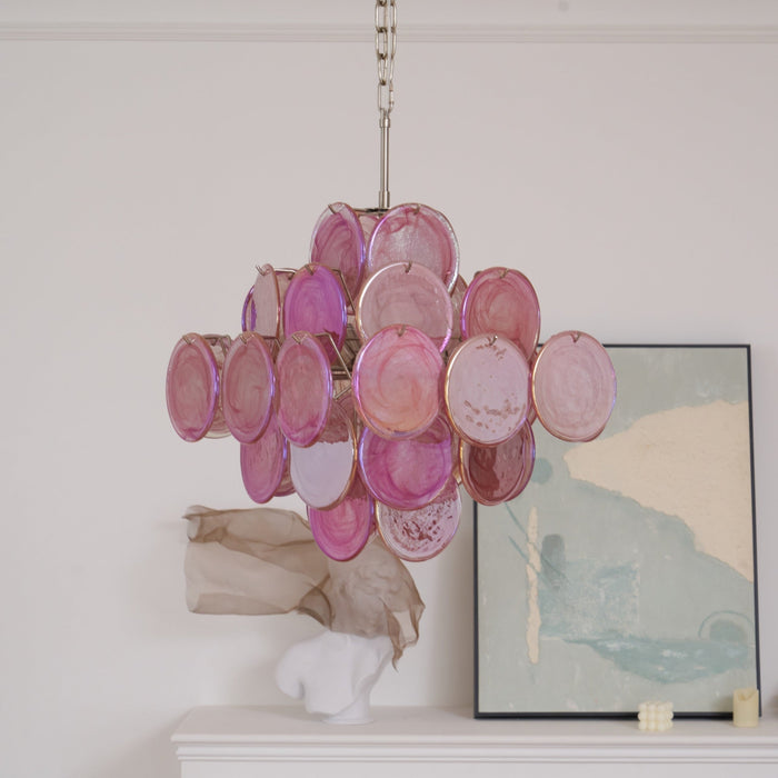 Aurelia Pink Murano Glass Chandelier-DWHOME