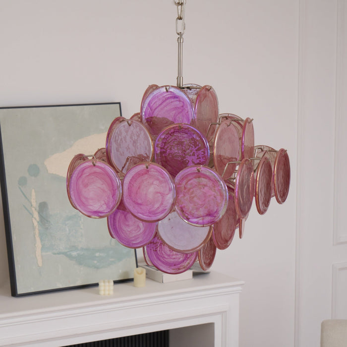 Aurelia Pink Murano Glass Chandelier-DWHOME