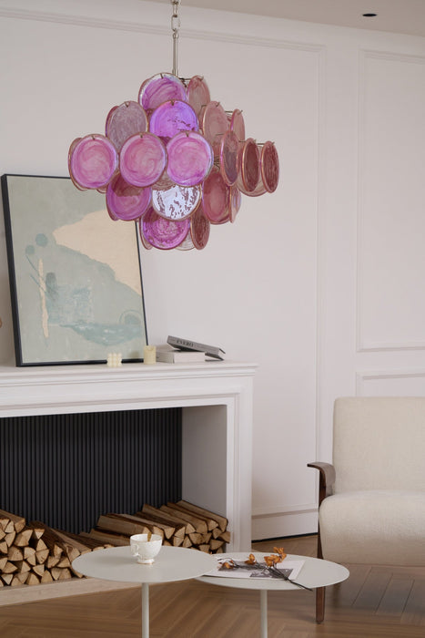 Aurelia Pink Murano Glass Chandelier-DWHOME