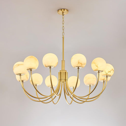 Aurelian Alabaster Globe Chandelier-DWHOME