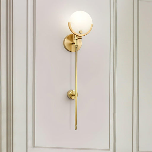 Ava Brass Wall Lamp-DWHOME