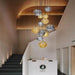 Ayla Bubble Art Contemporary Stairwell Chandelier - DWHOME
