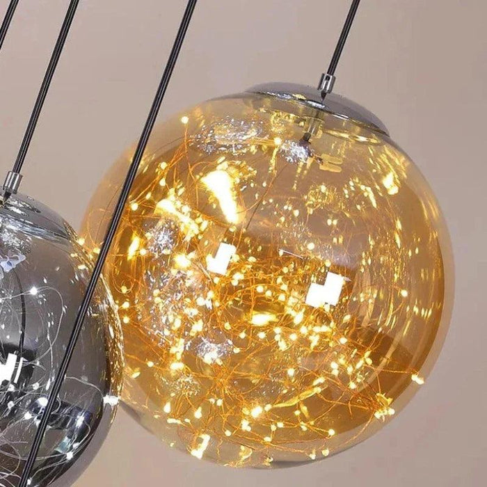 Ayla Bubble Art Contemporary Stairwell Chandelier - DWHOME
