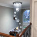 Ball Design Extra Large Crystal Chandelier for High Ceiling - DWHOME