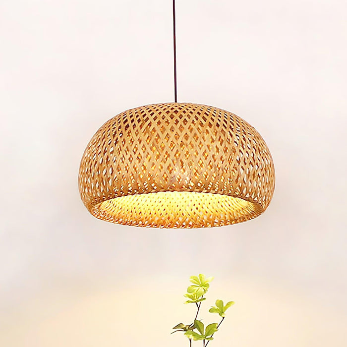 Bamboo Braided Pendant Lamp-DWHOME