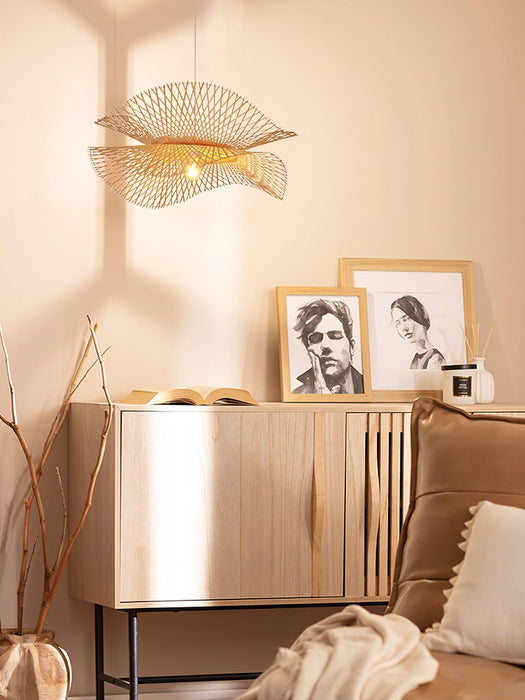 Bamboo Frame Pendant Lamp-DWHOME