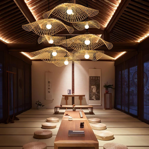 Bamboo Frame Pendant Lamp-DWHOME