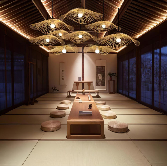 Bamboo Frame Pendant Lamp-DWHOME