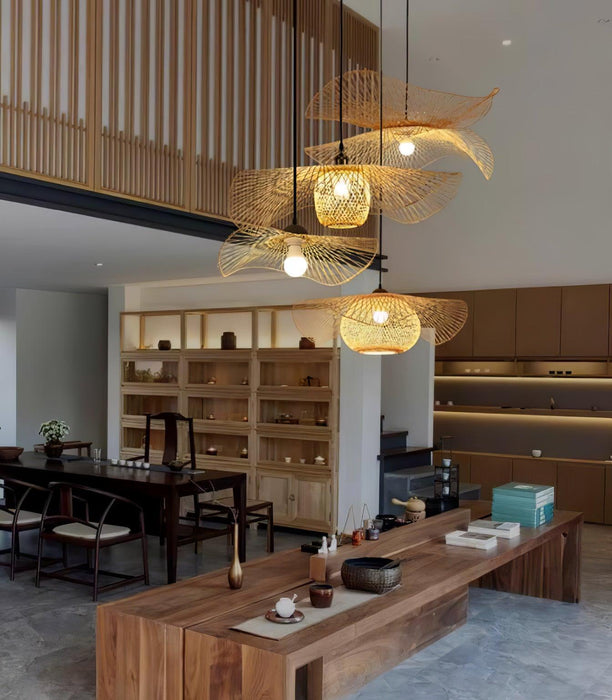 Bamboo Frame Pendant Lamp-DWHOME