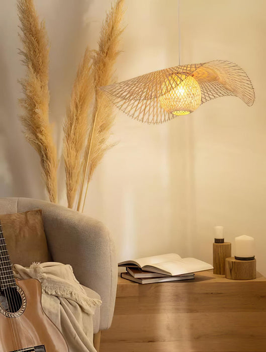 Bamboo Frame Pendant Lamp-DWHOME