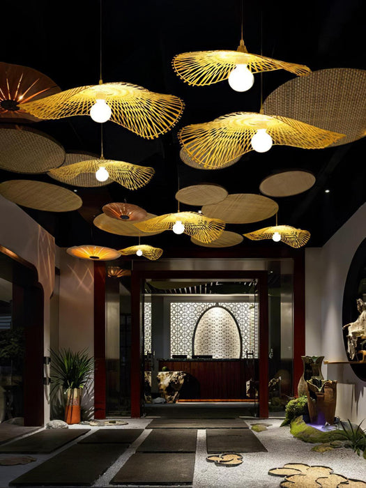 Bamboo Frame Pendant Lamp-DWHOME