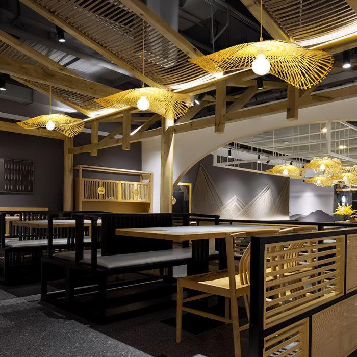 Bamboo Frame Pendant Lamp-DWHOME