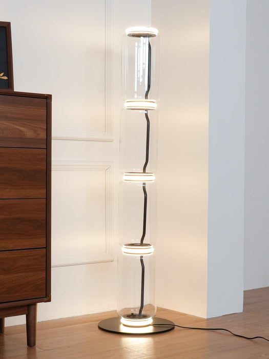 Bamboo Glass Floor Lamp-DWHOME