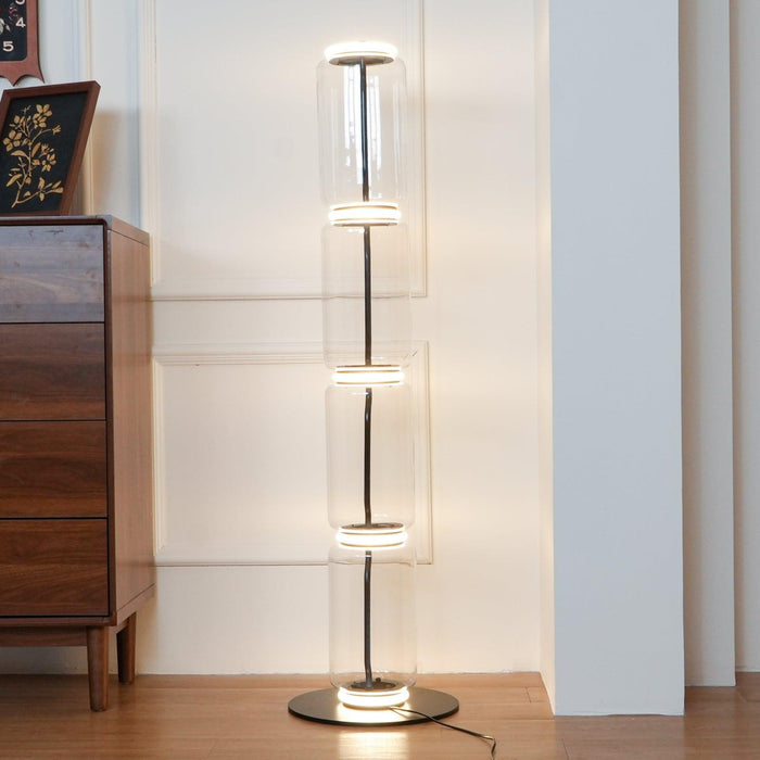 Bamboo Glass Floor Lamp-DWHOME