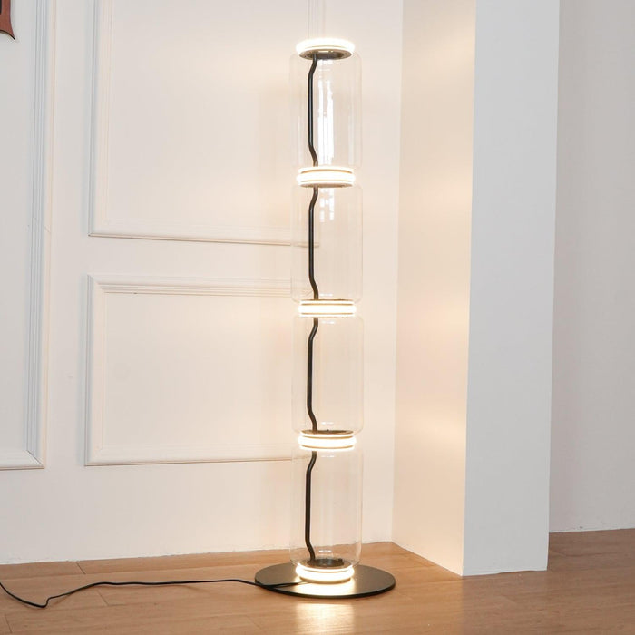 Bamboo Glass Floor Lamp-DWHOME