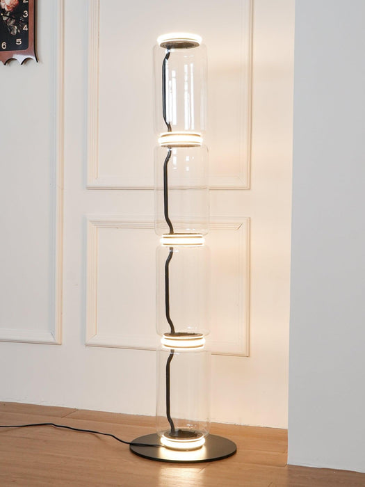 Bamboo Glass Floor Lamp-DWHOME