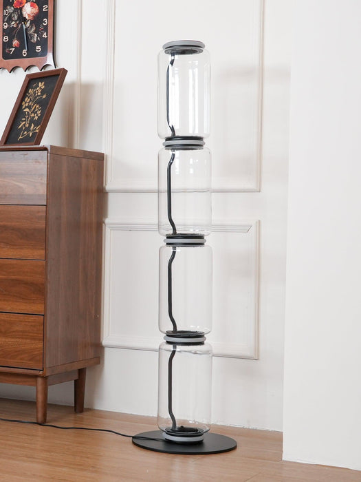 Bamboo Glass Floor Lamp-DWHOME