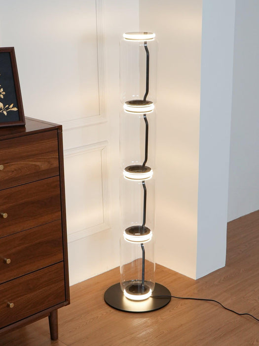 Bamboo Glass Floor Lamp-DWHOME
