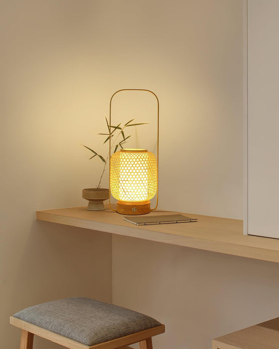 Bamboo Lantern Table Lamp - DWHOME