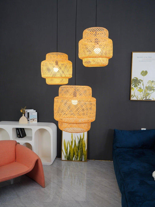 "Lampe à suspension en bambou-DWHOME"