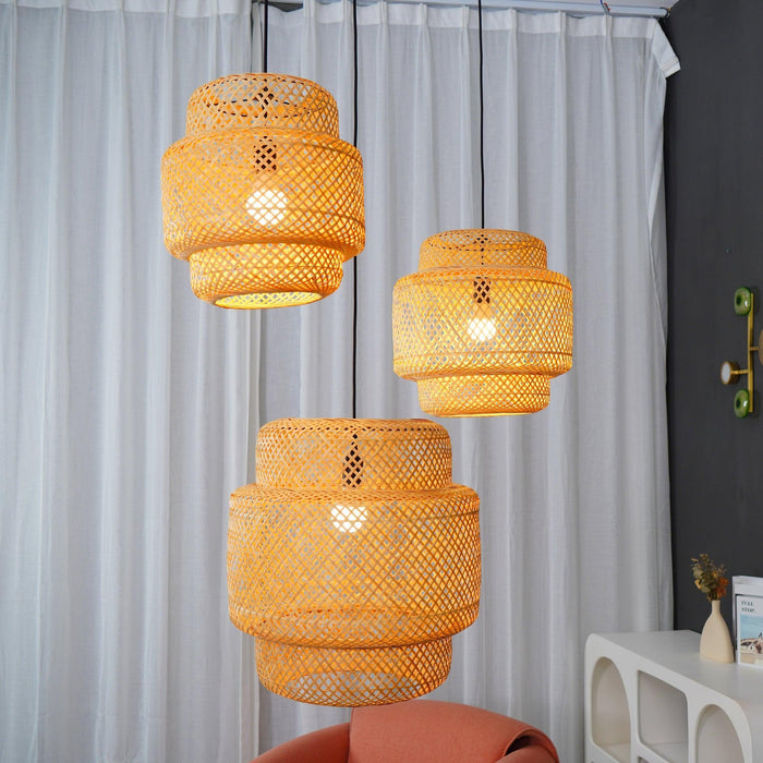 "Lampe à suspension en bambou-DWHOME"