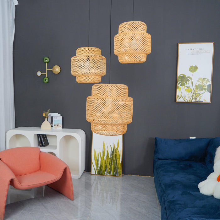 "Lampe à suspension en bambou-DWHOME"