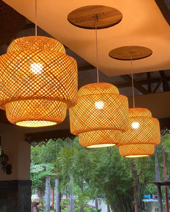 "Lampe à suspension en bambou-DWHOME"