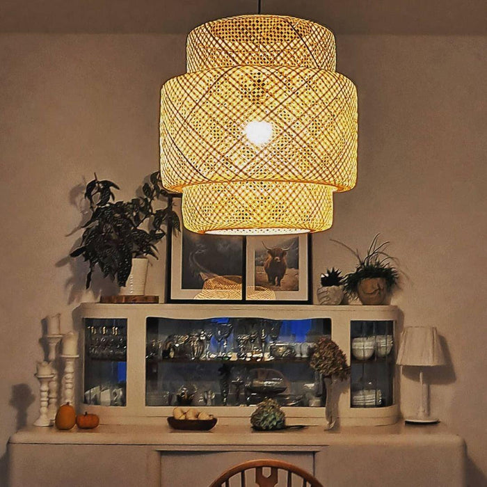 "Lampe à suspension en bambou-DWHOME"