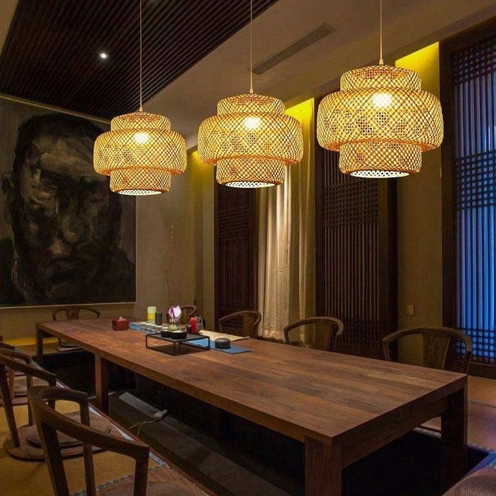 "Lampe à suspension en bambou-DWHOME"