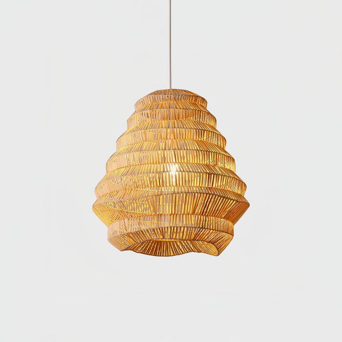 Bamboo Spiral Pendant Lamp-DWHOME