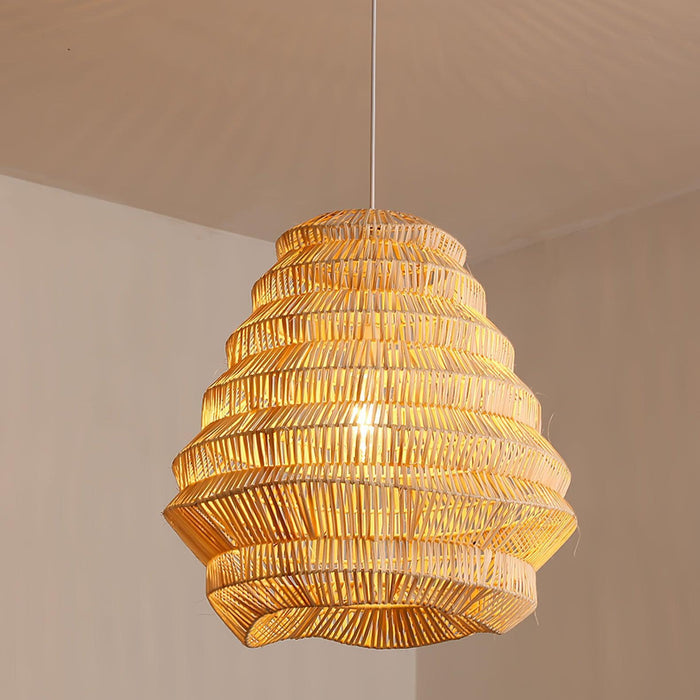Bamboo Spiral Pendant Lamp-DWHOME