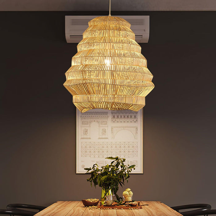 Bamboo Spiral Pendant Lamp-DWHOME