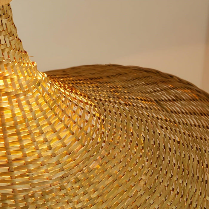 Rattan Weave Hat Pendant Light-DWHOME